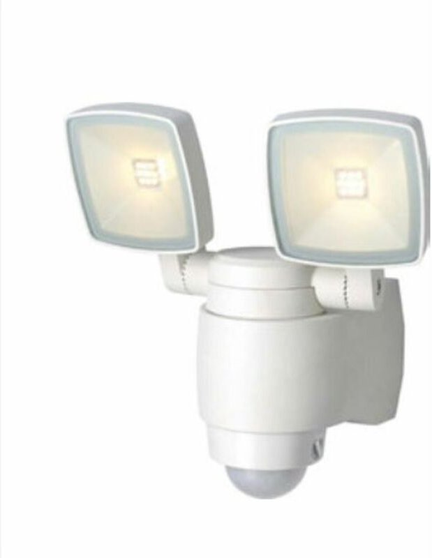 Licht-erlebnisse - led Außenleuchte mit Bewegungsmelder Weiß IP44 amina