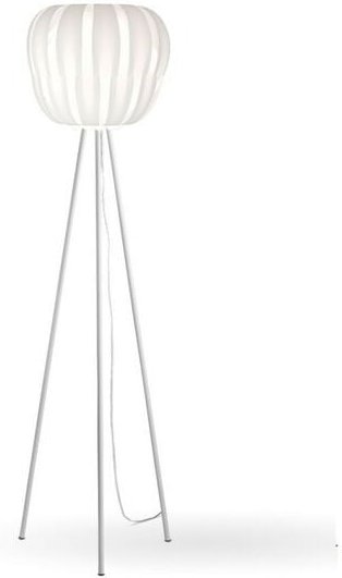 Dreibein-Stehlampe aus weißem Metall cm. 42 x 165 Std