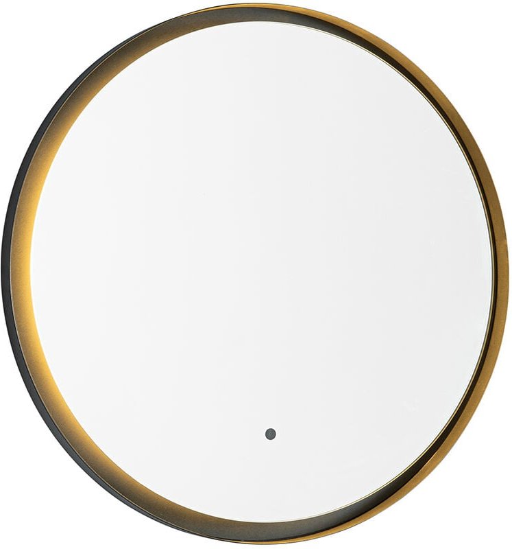 Moderner Badezimmerspiegel schwarz inkl. led und Touchdimmer - Pim