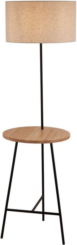 Searchlight Washington Shelf Stehlampe, Schwarz, Naturholz