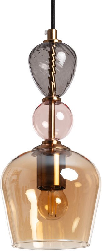 Pendelleuchte Metall und Glas Cailin Mehrfarbig