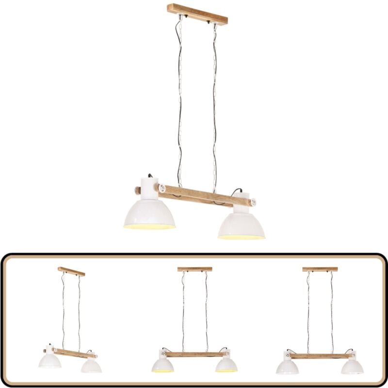 Vidaxl - Hängelampe Industriestil 25 w Weiß 109 cm E27 - Hängeleuchte - Industrielampen - Wohnraumbeleuchtung - Küchenla...