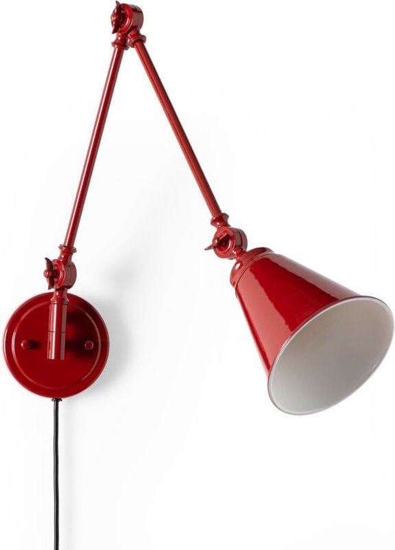 Schwenkbare Vintage-Wandleuchte „Tika“ mit Kabel und Stecker