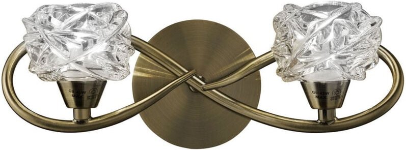 Inspired Mantra Maremagnum AB Maremagnum Wandleuchte, 2-flammig, G9, Antikmessing