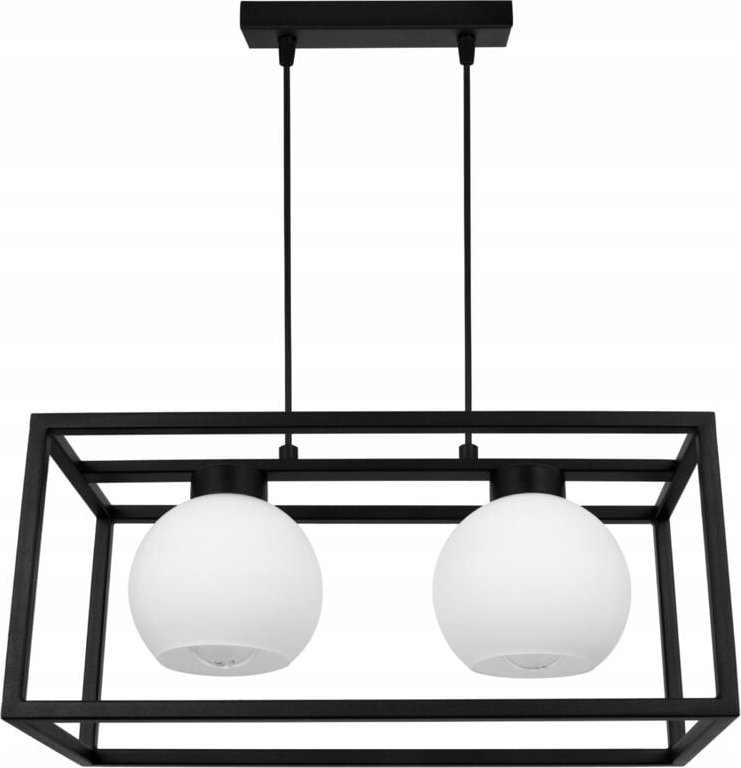 Hängelampe Käfig eleganter Glasschirm