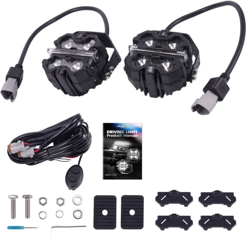 160W LED Pod Licht 3,5 "Platz Spot RGB DRL For ATV SUV 4X4 Off Road 12V IP68