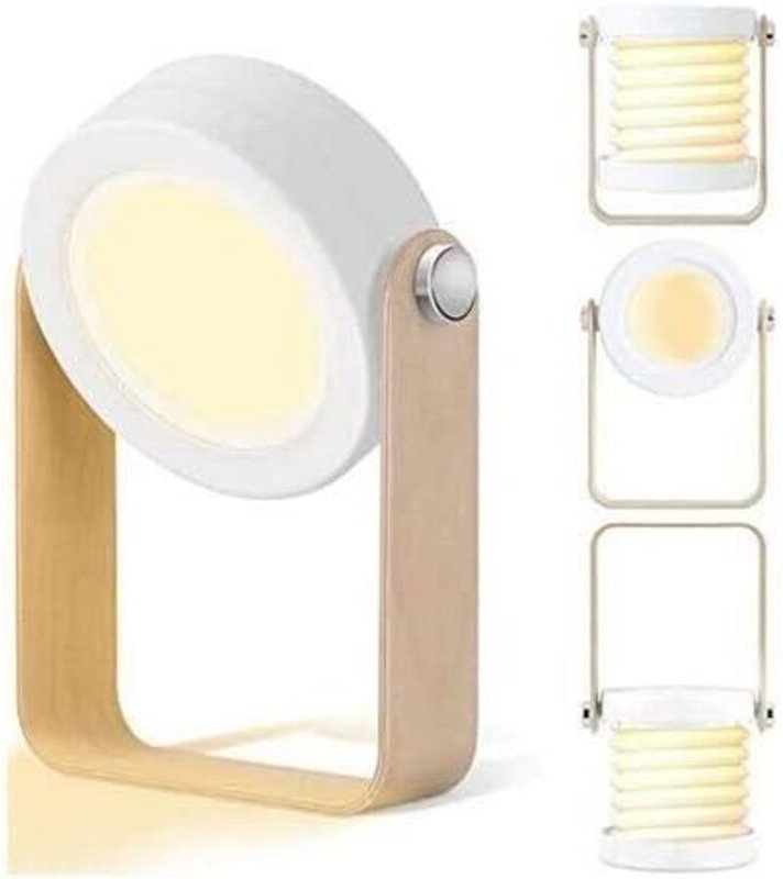 Tonchean - led Tischlampe Nachttischlampe Nachtlicht Vintage Laterne Dimmbar Tragbare Faltbare Nachtlampe Campinglampe f...