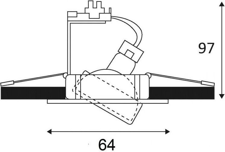 KO1012S04 – Schwenkbarer Einbaustrahler GU4 35W – weiß - Indigo
