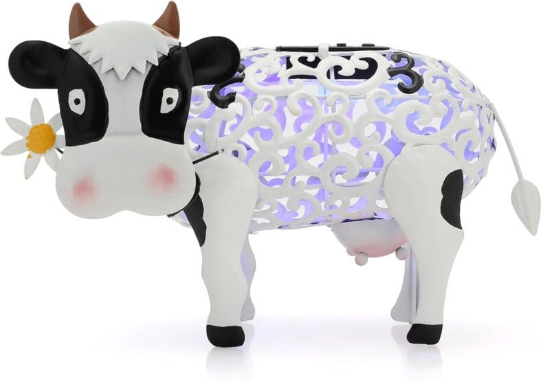 Solar-Kuhleuchte, farbwechselnde Solar-Gartenleuchte, Gänseblümchen-Kuh-Solarleuchte, Solar-Gartendekoration für den Auß...