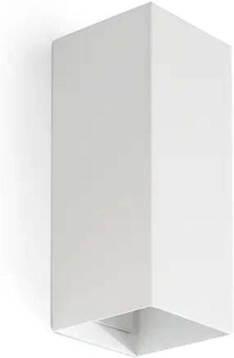 Lune quadratische glatte weiße Wandleuchte 40546