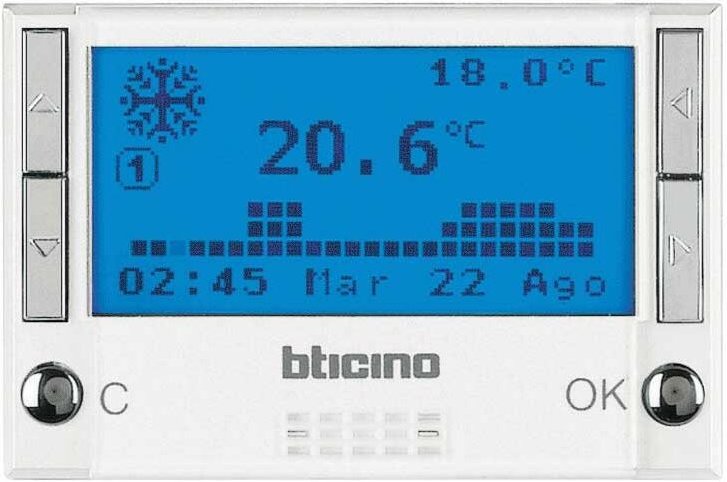 Thumbnail - Axolute Programmierbarer Thermostat Weiß HD4451 - Bticino