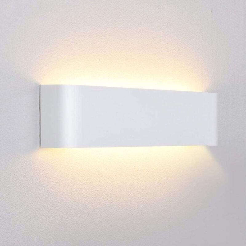 12-W-LED-Wandleuchte für den Innenbereich, warmweiß (3000 K), Aluminium-Wandleuchte, moderne Wandleuchte für Schlafzimme...