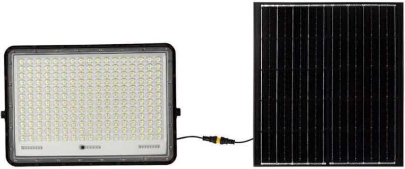 Vtac - Schwarze Solar-Flutlichter - 20W - IP65 - 2600 Lumen - 6400K