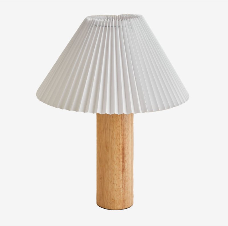Gaines Gummiholz-Tischlampe Ø40 cm - Sklum