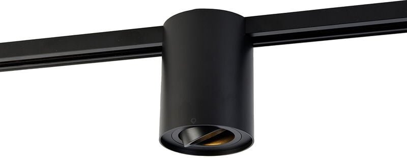 Moderner 1-phasiger Stromschienenstrahler schwarz - Iconic Rondoo Up