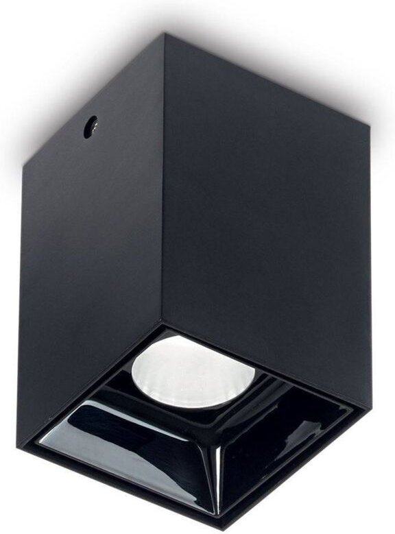 Ideal Lux - Nitro - led 1 Light Square Surface Mounted Downlight Schwarz