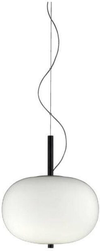 Grok Ilargi - LED Globe Deckenanhänger Dark Ash Matt Weiß 1-10V Dimmen 39,5 cm 1880lm 2700K