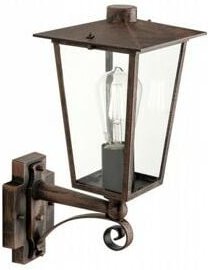 Außenlampe aus gegossenem Aluminium mit transparenten Glasdiffusoren Rost