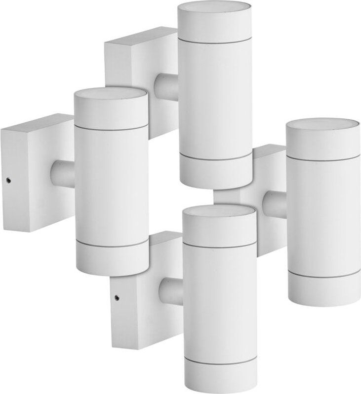 Arum Lighting - Set mit 4 Außenwandleuchten white venice mit Doppelstrahl GU10 IP54