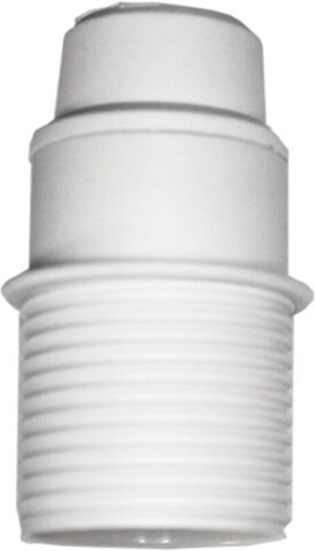 EDM - E-14-Lampenfassung mit Halbgewinde + weiße Unterlegscheibe (eingeschweißt)