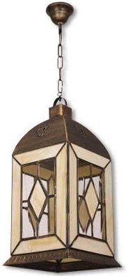 Fabrilamp - Califa große Laterne 3xe27 altgold/beige regx33x33 cm