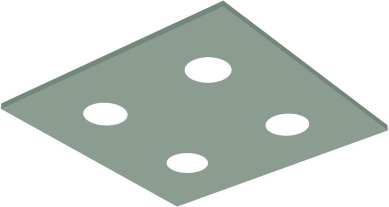 Thumbnail - Lumicom - river square 4x plafoniera monocolore opaco