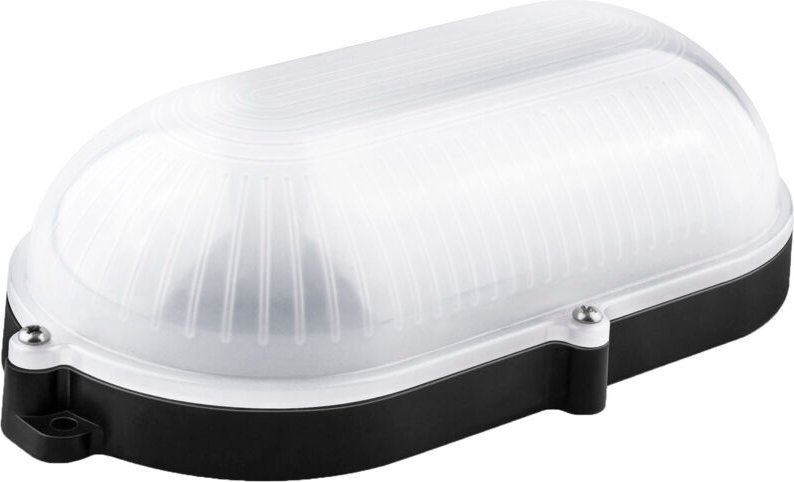 Alfa - Ovale LED-Wandleuchte ip65 matel 9w neutralschwarz