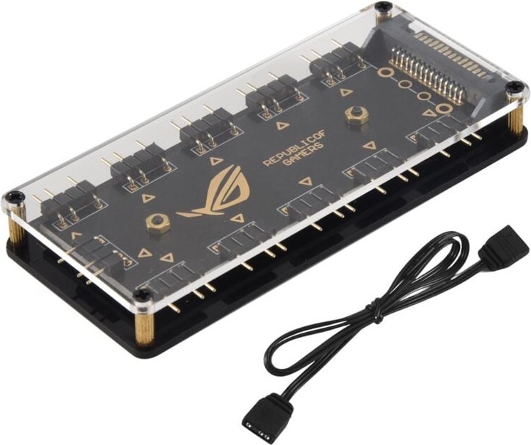 Tlily - 5V 3Pin rgb led Splitter 10-Port Hub mit 50CM VerläNgerung Kabel, Perfekt für Viele