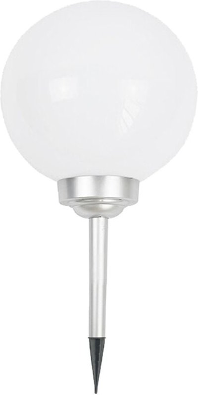 Solarkugel Gartenbeleuchtung led - 30 x 63 cm - weiß