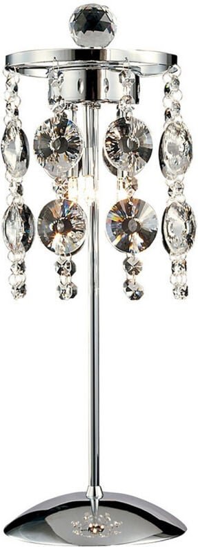 Inspired Nico Tischlampe 3-flammig G4, poliertes Chrom/Kristall, NICHT LED/CFL-kompatibel