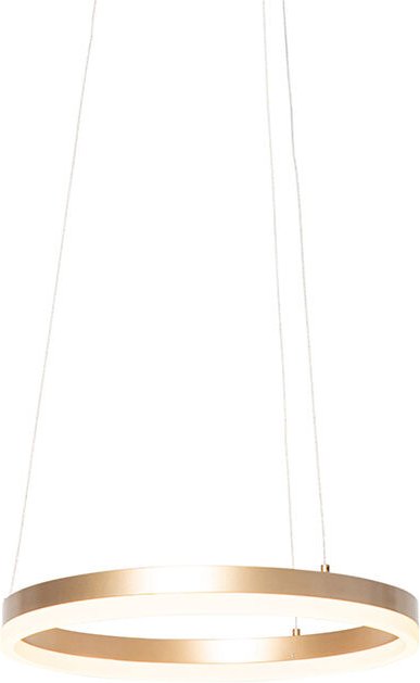 Design Hängelampe gold 40 cm inkl. led 3 Stufen dimmbar - Anello