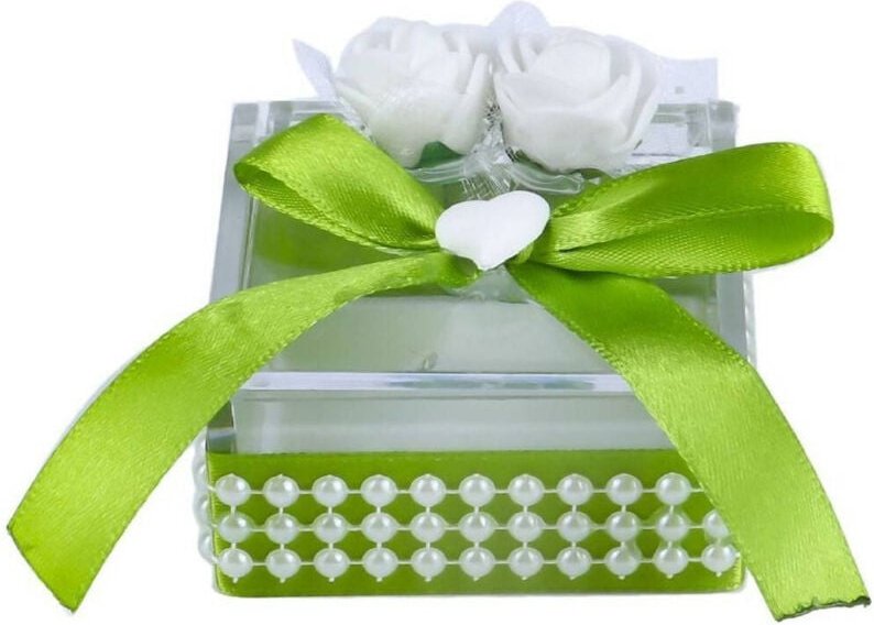 Trade Shop Traesio - Trade Shop - set mit 12 party-geschenken, grüne kunststoffbox, einladungs-konfettihalter -