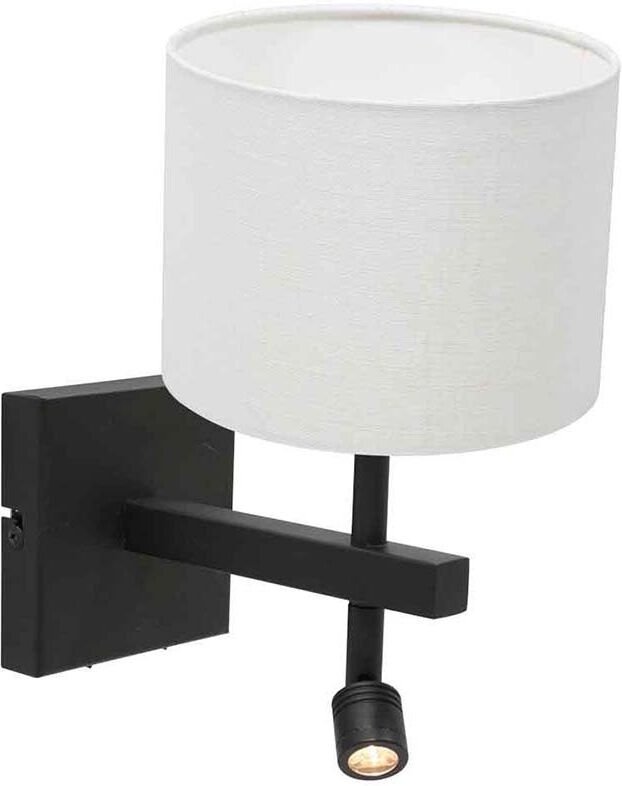 Steinhauer - wandleuchte - Stang - schwarz - leinen metall -