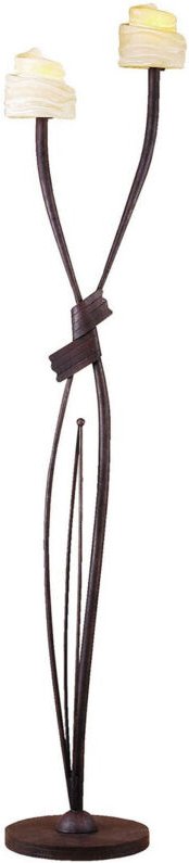 Inspired Mantra Estilo Stehleuchte 2-flammig E14, Braun/Schwarzoxid
