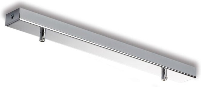 Bonetti Illumina - Schiene - Rechteckiger Mehrkabel-Deckenbaldachin aus verchromtem Eisen mit 2 Löchern - L.50 x 5 - BL2...