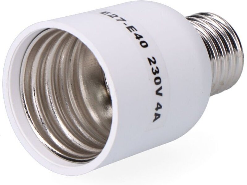 Thumbnail - E27 auf E40 Konverter, 4 auf 230 V, weiß, ø47 x 79 mm (eingeschweißt)