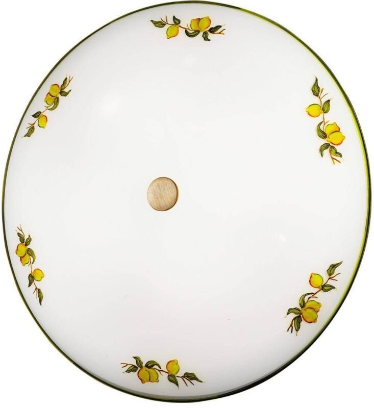 Kolarz - nonna - Cottage Style Glas gemusterte Flush Deckenleuchte Antik Messing, 4x E27