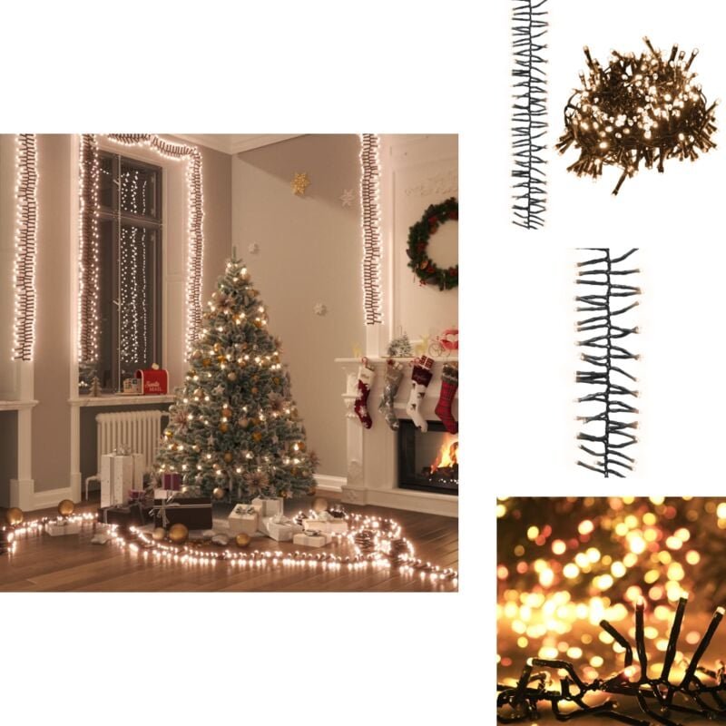 LED-Lichterkette mit 1000 LEDs Warmweiß 11 m PVC - Weihnachtsdeko - LED-Lichtringe - Lichterketten - Innenbeleuchtung - ...