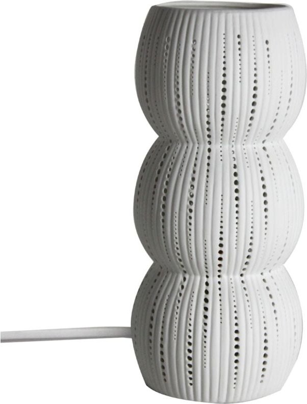 Böhmische weiße Porzellanlampe 28 cm