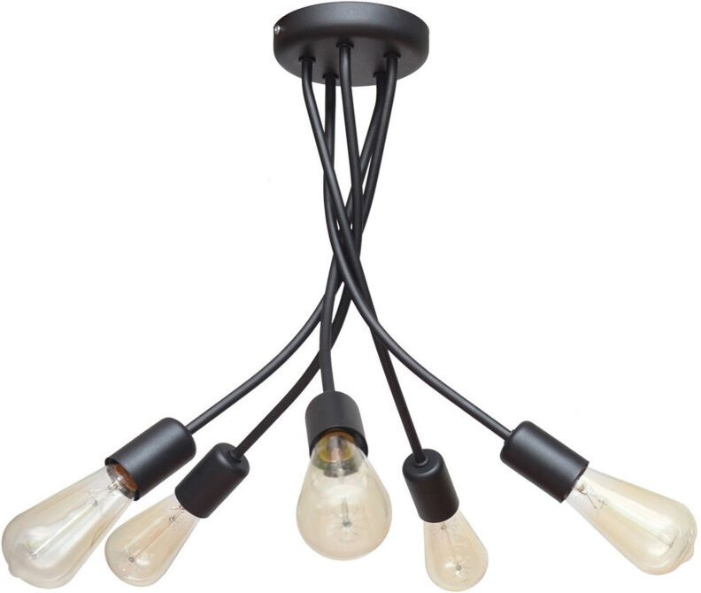 Helam - harvard Halbbündige Deckenleuchte mit mehreren Armen Schwarz 40cm