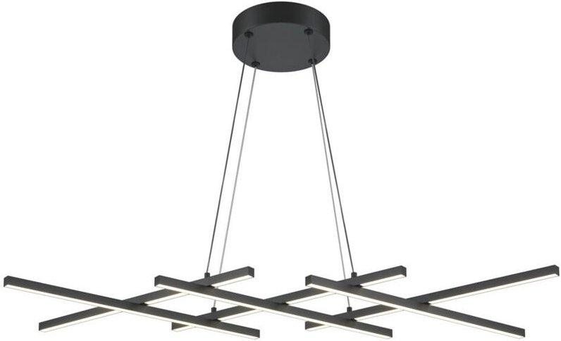 Maytoni Halo Moderne dekorative Bar-Hängeleuchte, Deckenleuchte, schwarz, 800 lm, weißer Schirm