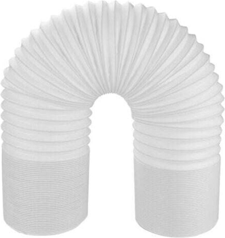 Abluftschlauch für mobile Klimaanlagen – 130 mm x 0,5 m (verstärktes pp, Stahlrahmen, ausziehbar, Linksdrehung) – Zubehö...