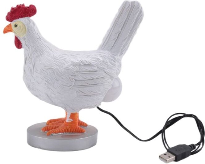 HüHnerei-Lampe, 3D-HüHner-Tischlampe, Lebensechte LED-Ei-Lampe, HüHnerei-Nachtlicht Aus Harz mit usb (HüHnerei-Lampe)