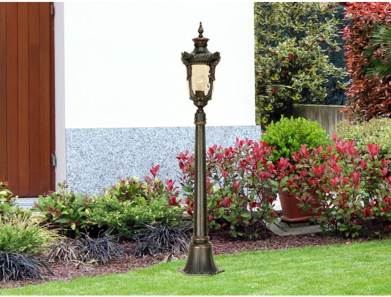 Philadelphia - 1 leichte mittelgroße Pollerlaterne im Freien Altbronze IP44, E27 - Elstead