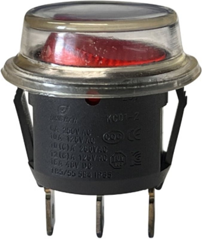 KCD1-2 Wippschalter Rund 250V AC 16A Schalter