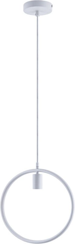 Paco Home - Pendelleuchte Hängelampe Esszimmer Rund Ring 1,5m Textilkabel Kürzbar E27 Weiß, Bernstein G125 300 Lumen / 5...