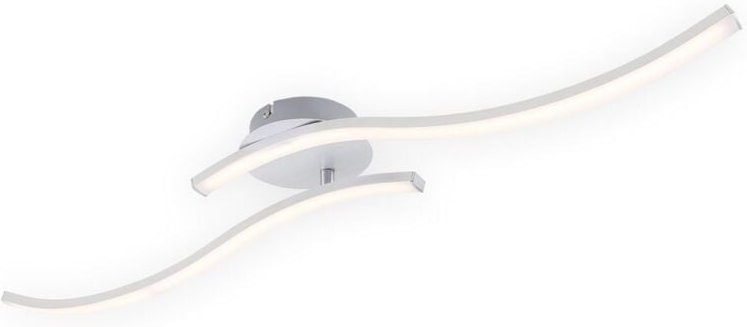 Led Deckenleuchte 2-flammig 1.400 Lumen 3.000 Kelvin 18 w Alu-Finish Briloner