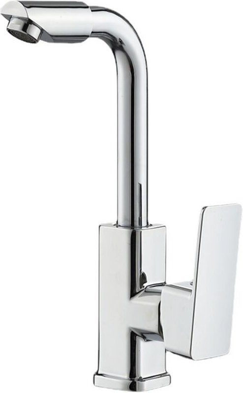 Badarmatur aus verchromtem Messing, Zweiwege-Waschtischarmatur, modernes Design mit 80 cm explosionsgeschützter Wasserle...