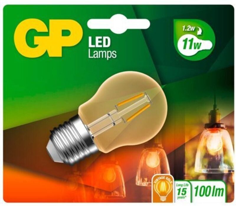 GP Lighting LED Mini Globus Gold E27 1,2W (25W)Filament GP 080596