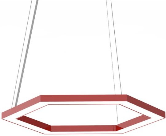 Esagono sospensione Ø40 monocolore lucido